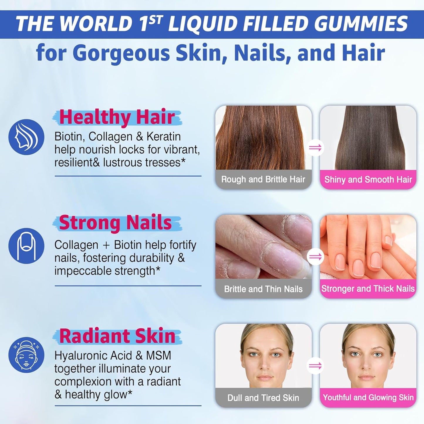 500 mg GABA Gummies with Hair, Skin, and Nails Vitamins by Nextdia