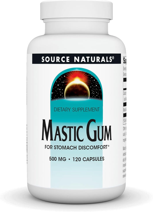 500 mg Mastic Gum Tablets for Stomach Discomfort - 120 Count by Source Naturals