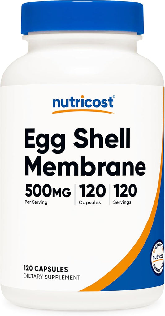 500 MG Nutricost Egg Shell Membrane Capsules - 120 Count, GMO and Gluten Free