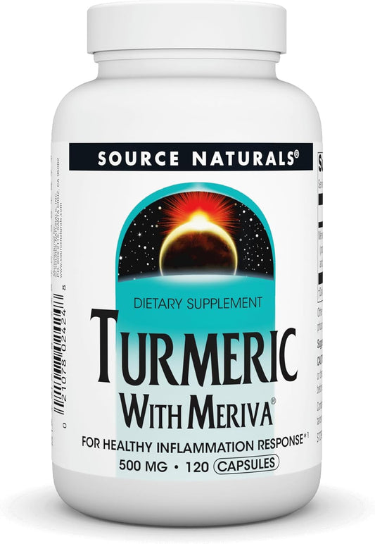 500 mg Source Naturals Turmeric with Meriva Capsules for Healthy Inflammatory Response - 120 Count