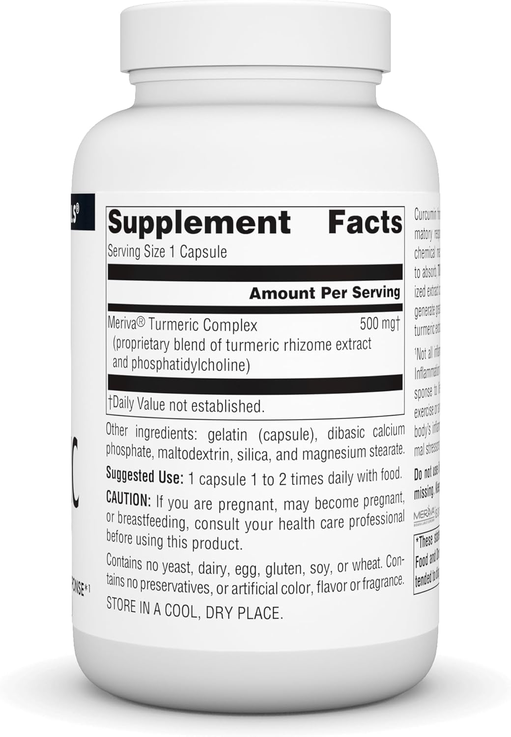 500 mg Source Naturals Turmeric with Meriva Capsules for Healthy Inflammatory Response - 120 Count