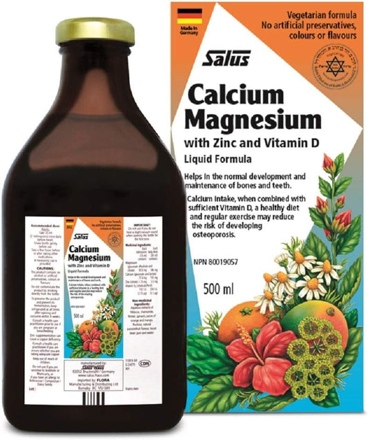 500 ML Floradix SALUS Calcium Magnesium Supplement for Bone Health and Wellness