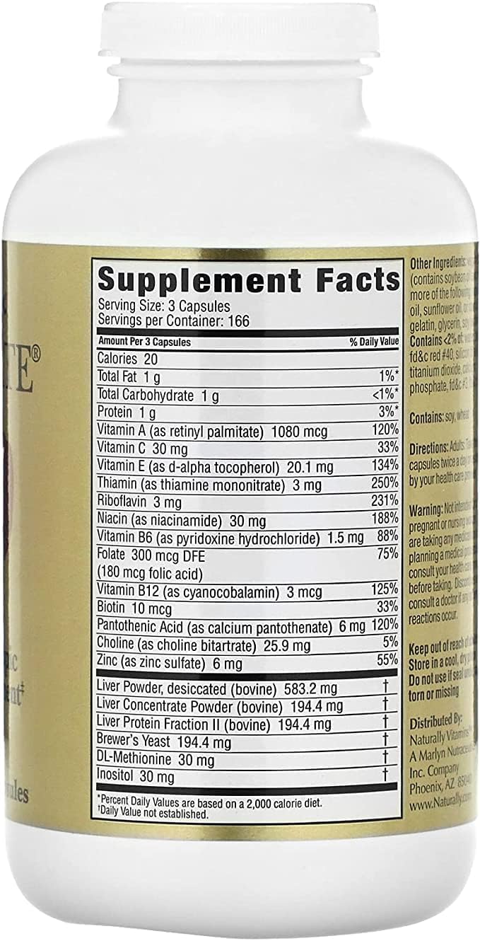 500 Softgels of Naturally Vitamins Marlyn Hep-Forte Supplement for Liver Health