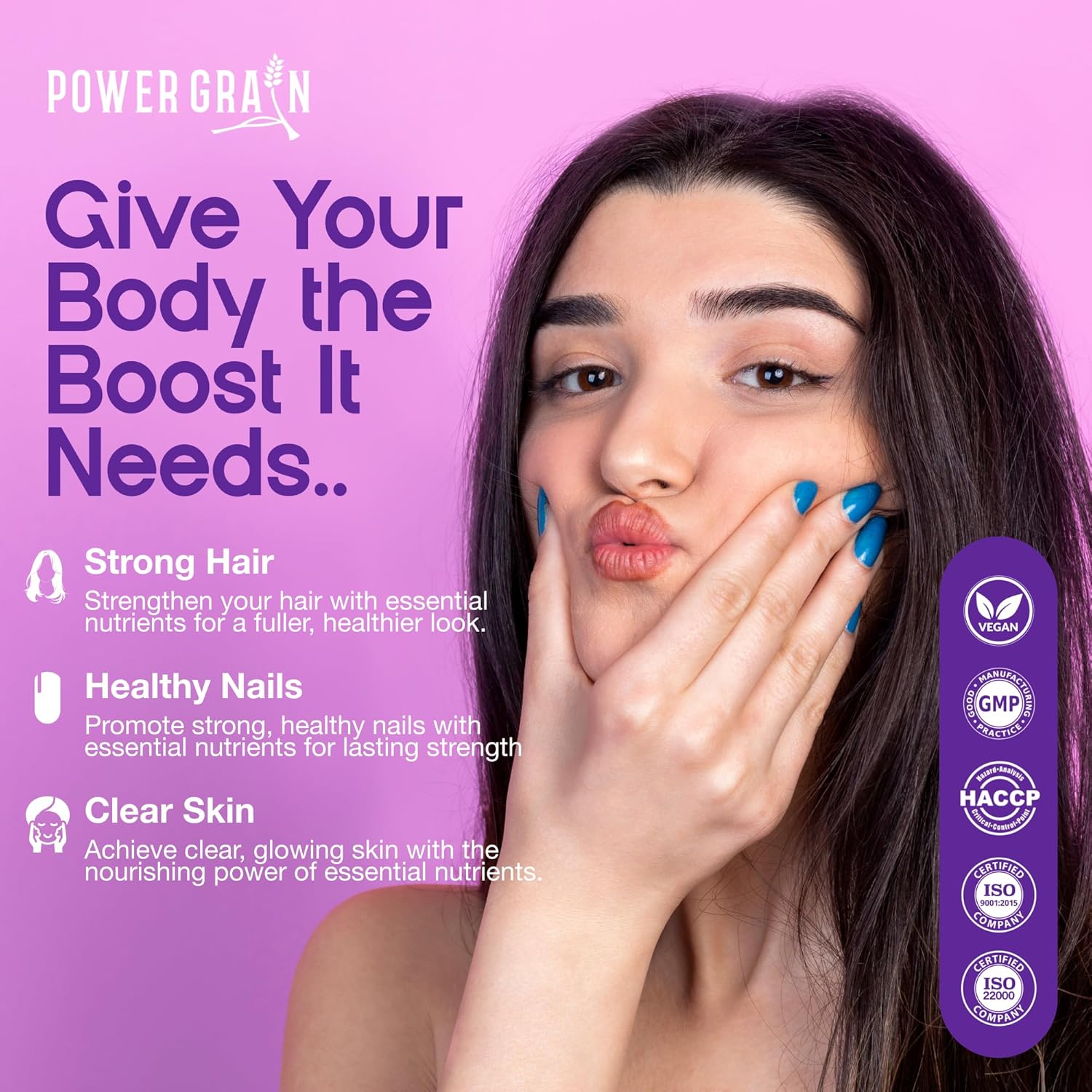 5000 Mcg Biotin Vegan Gummies for Hair, Skin, Nails - Men & Women - Healthy Growth, Strong Nails, Radiant Skin - 10X Strength Formula