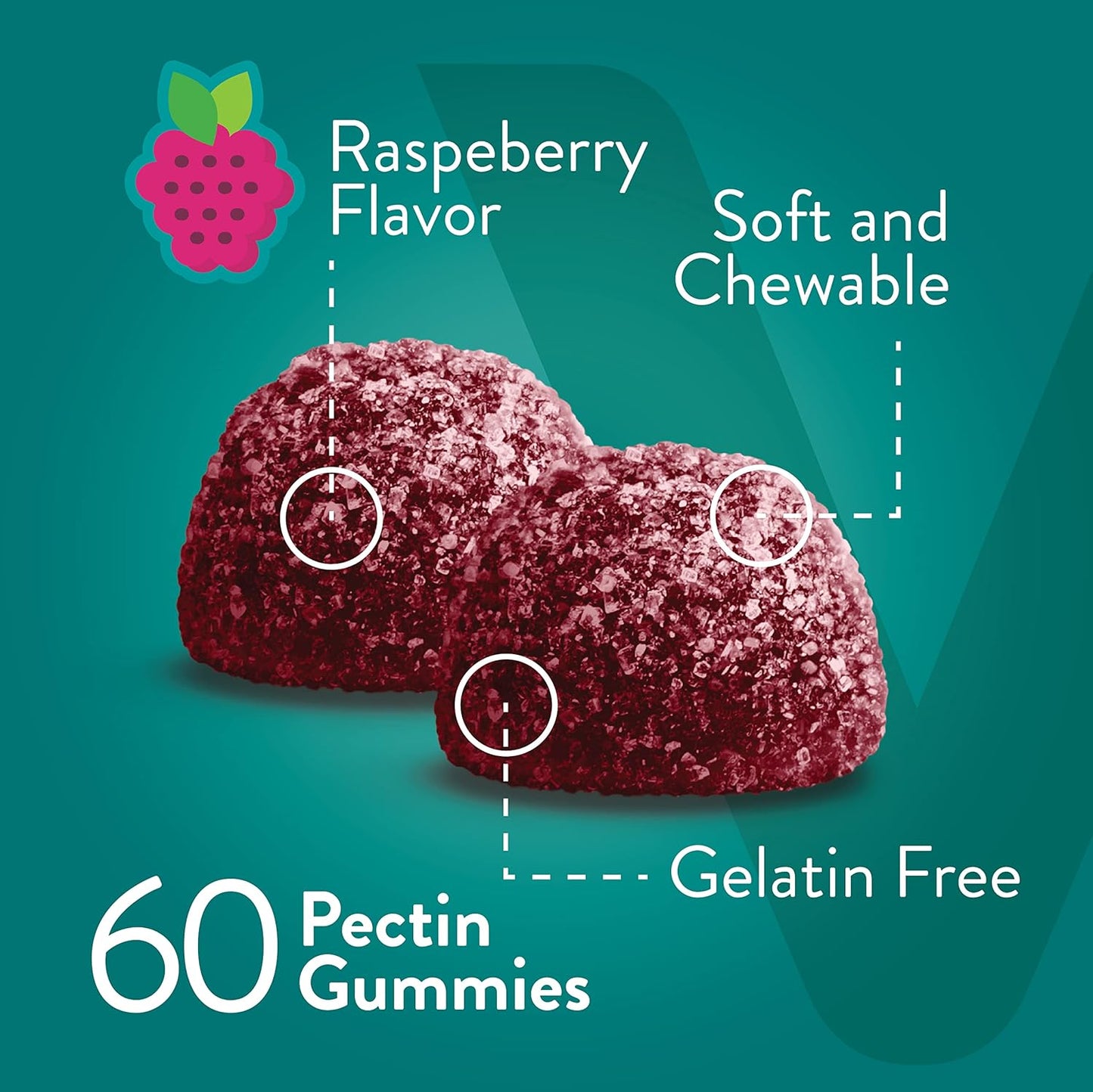 5,000mcg Biotin Gummies for Hair, Skin, Nails - Hair Growth, Healthy Skin & Nails - Vegan, Gluten-Free, GMO-Free - Raspberry Flavor