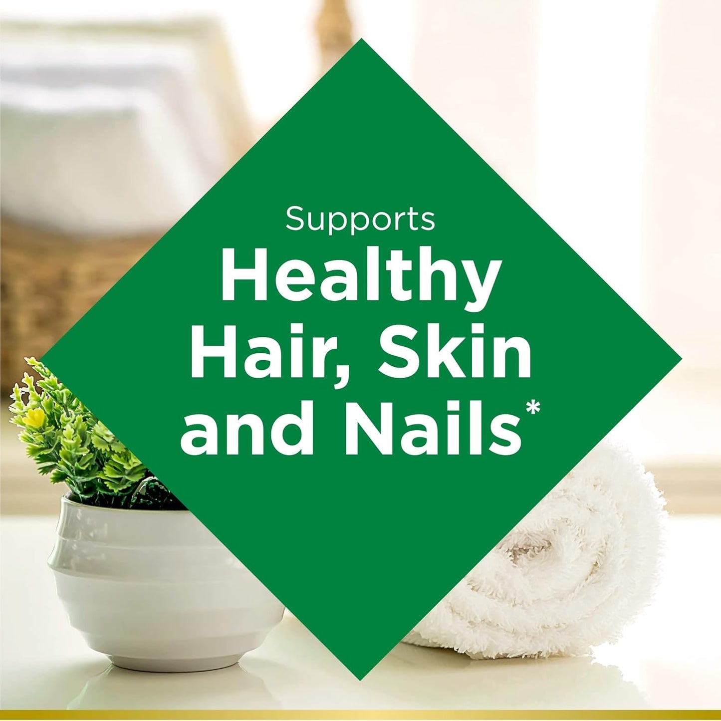 5000mcg Biotin Supplement for Healthy Hair, Skin & Nails - 72 Rapid Release Softgels by Nature's Bounty