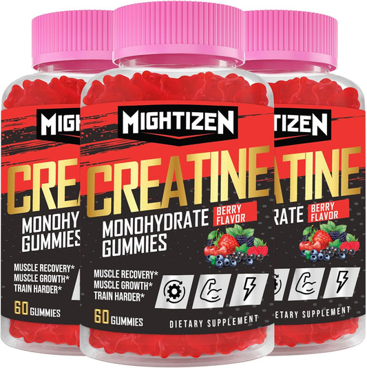 5000mg Creatine Monohydrate Gummies with Taurine & Vitamin B12 for Strength & Endurance, 180 Count