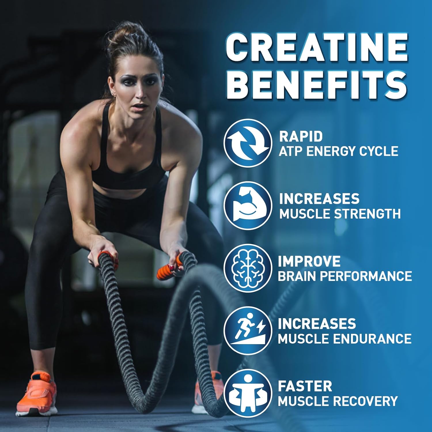 5000mg Hemomac Creatine Monohydrate Gummies for Muscle Strength & Energy - Vegan Workout Supplement for Men & Women - 3 Pack