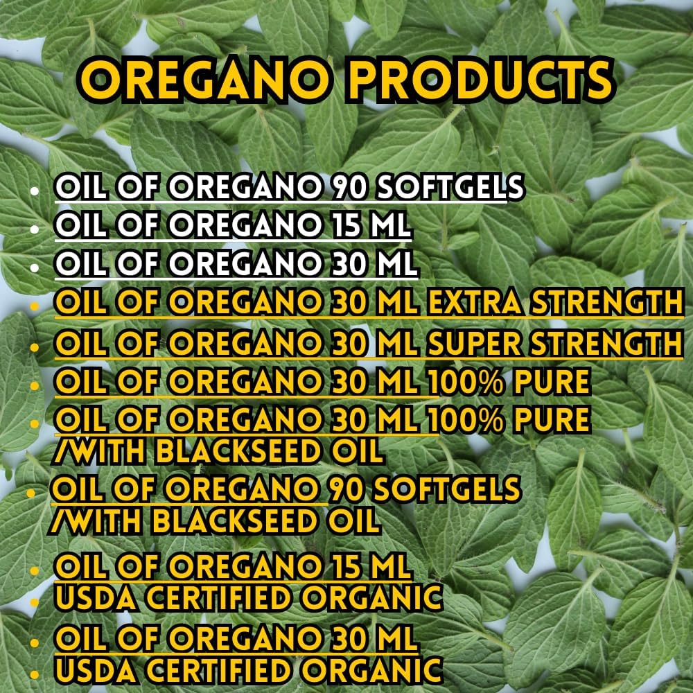 5000mg Oil of Oregano Softgels - 90 Capsules, Natural Carvacrol, Edible Food Grade, Potent Mediterranean Oregano Extract