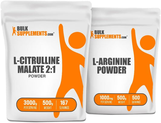 500g Citrulline Malate 2:1 + L-Arginine Bundle - BulkSupplements