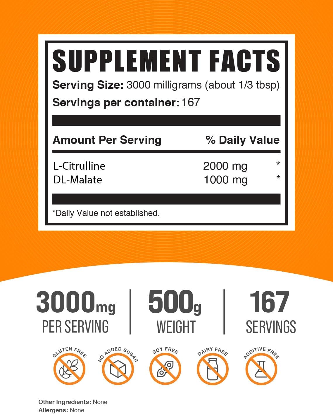 500g Citrulline Malate 2:1 + L-Arginine Bundle - BulkSupplements