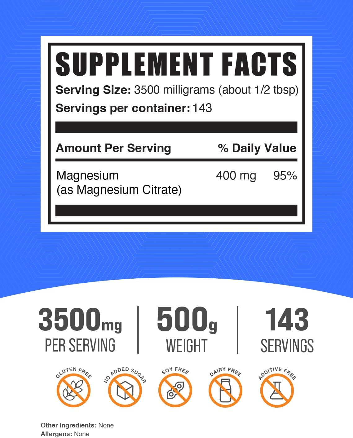 500g Magnesium Citrate + 500g Potassium Citrate Bundle by BulkSupplements