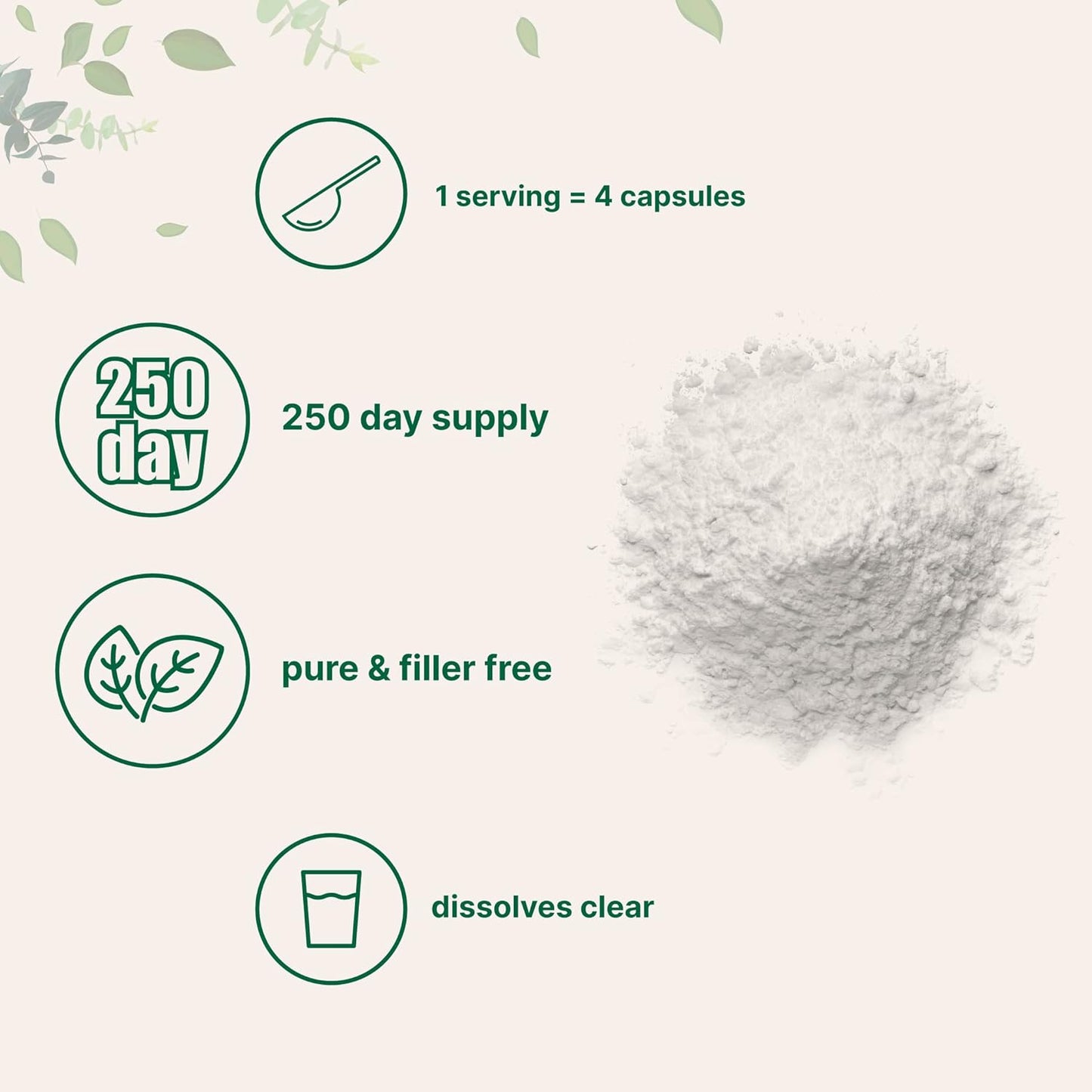 500g Micro Ingredients Pure L-Serine Powder for Brain Health, Supports L-Cystine & L-Tryptophan Production, Water Soluble, Non-GMO, Gluten-Free