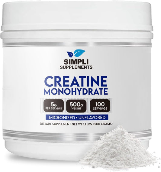 500g Premium Creatine Monohydrate Powder for Muscle Building & Recovery - Unflavored Supplement for Men and Women - Non-GMO & Vegan