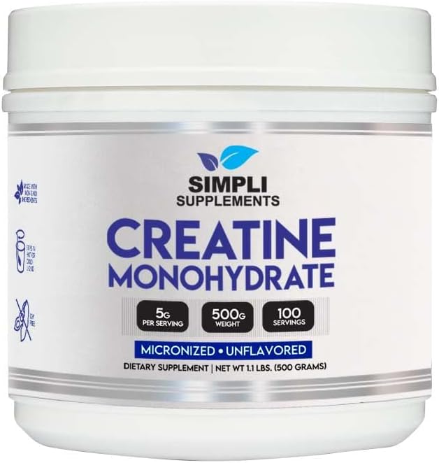 500g Premium Creatine Monohydrate Powder for Muscle Building & Recovery - Unflavored Supplement for Men and Women - Non-GMO & Vegan