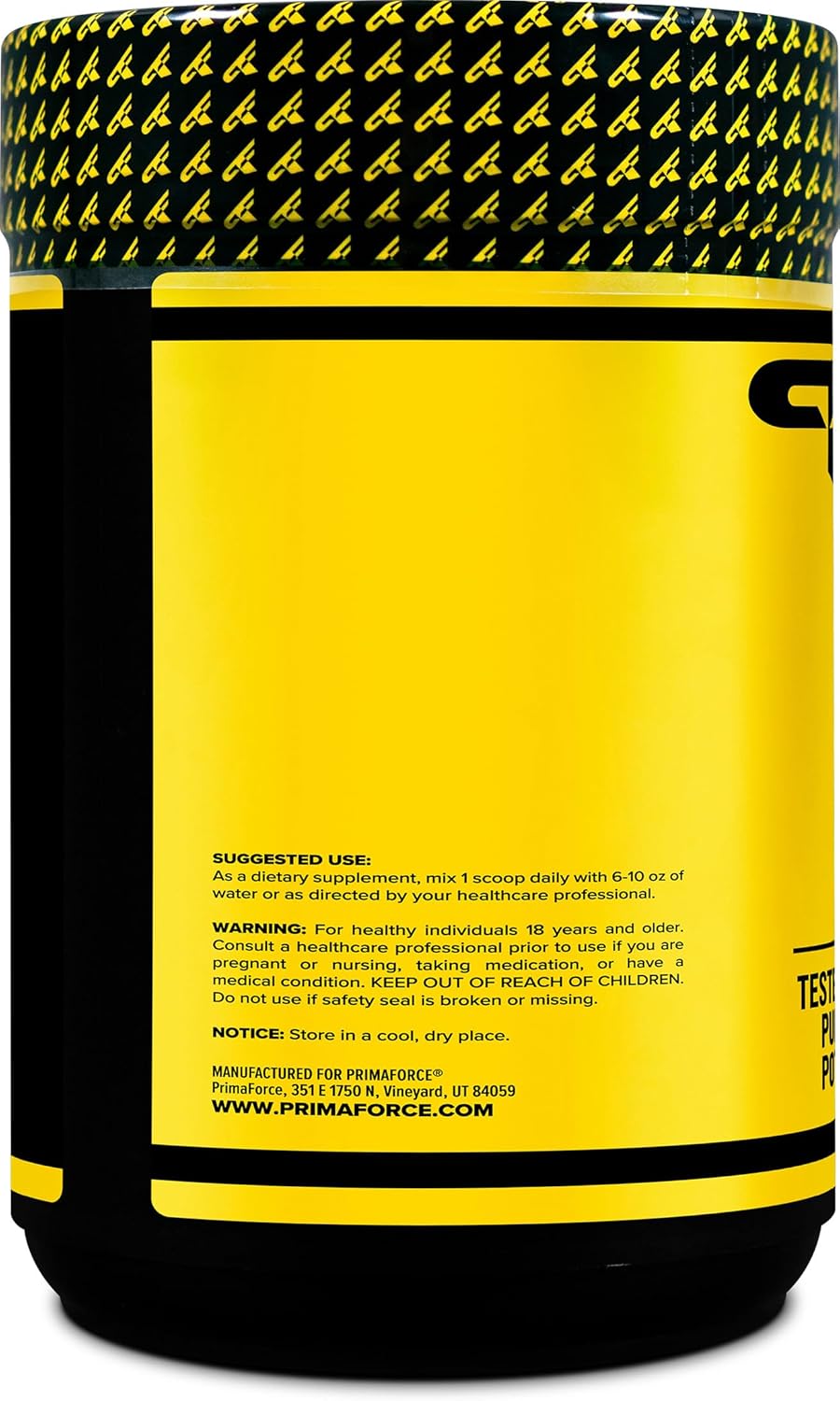 500g PrimaForce L-Citrulline Malate Powder: Unflavored Pre Workout Supplement for Energy, Recovery, Strength - Vegan, Non-GMO
