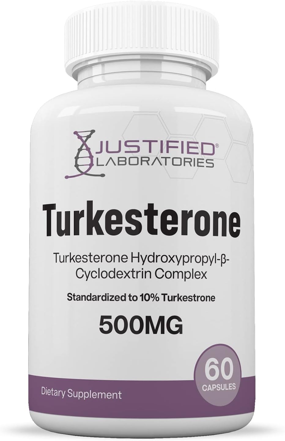 500mg 10% Standardized Turkesterone Capsules for Increased Stamina, Endurance, and Strength - 60 Count