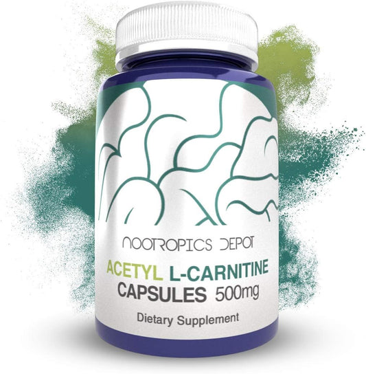 500mg Acetyl L-Carnitine Capsules | 90 Count | Supports Energy & Mitochondrial Function | Nootropics Depot ALCAR HCL Formula