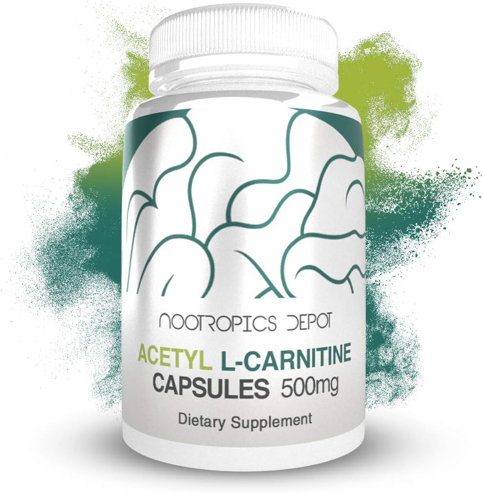 500mg Acetyl L-Carnitine Capsules | 90 Count | Supports Energy & Mitochondrial Function | Nootropics Depot ALCAR HCL Formula