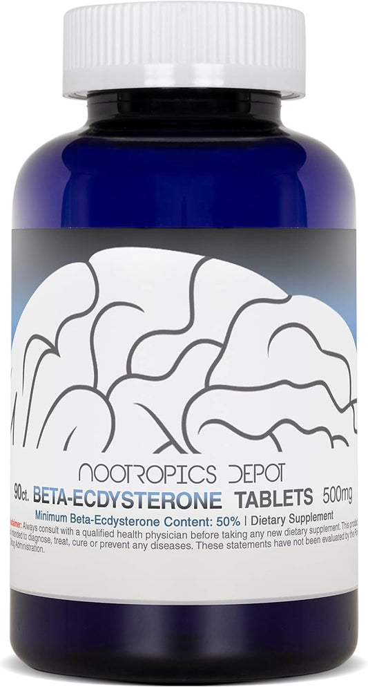 500mg Beta Ecdysterone/20-Hydroxyecdysone Tablets | Cyanotis Arachnoidea Extract | Phytoecdysteroid | 90 Count