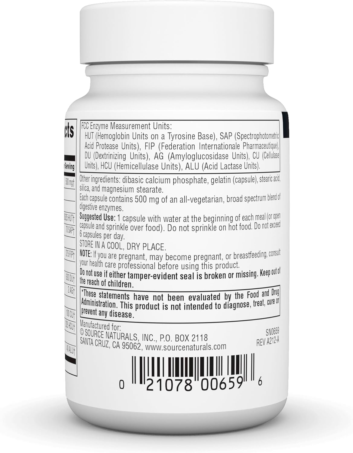500mg Essential Enzymes Supplement for Digestion, Gas, Constipation & Bloating Relief - Supports Immune System - 60 Capsules