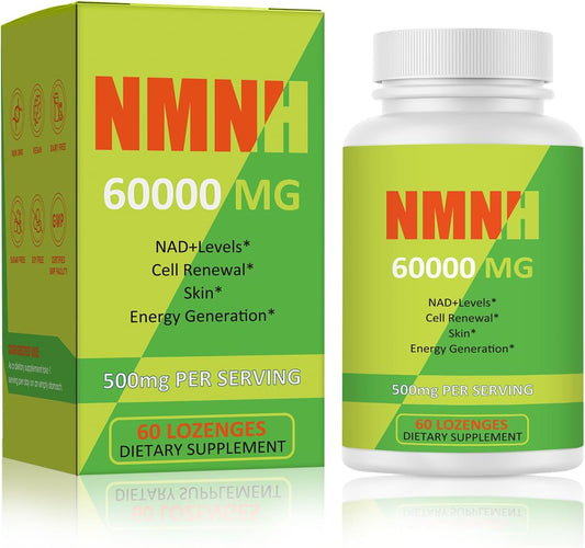 500mg Florteen NMNH Capsules with NR, TMG, Resveratrol, COQ10 - NAD Supplement for Energy Boost - 60 Count