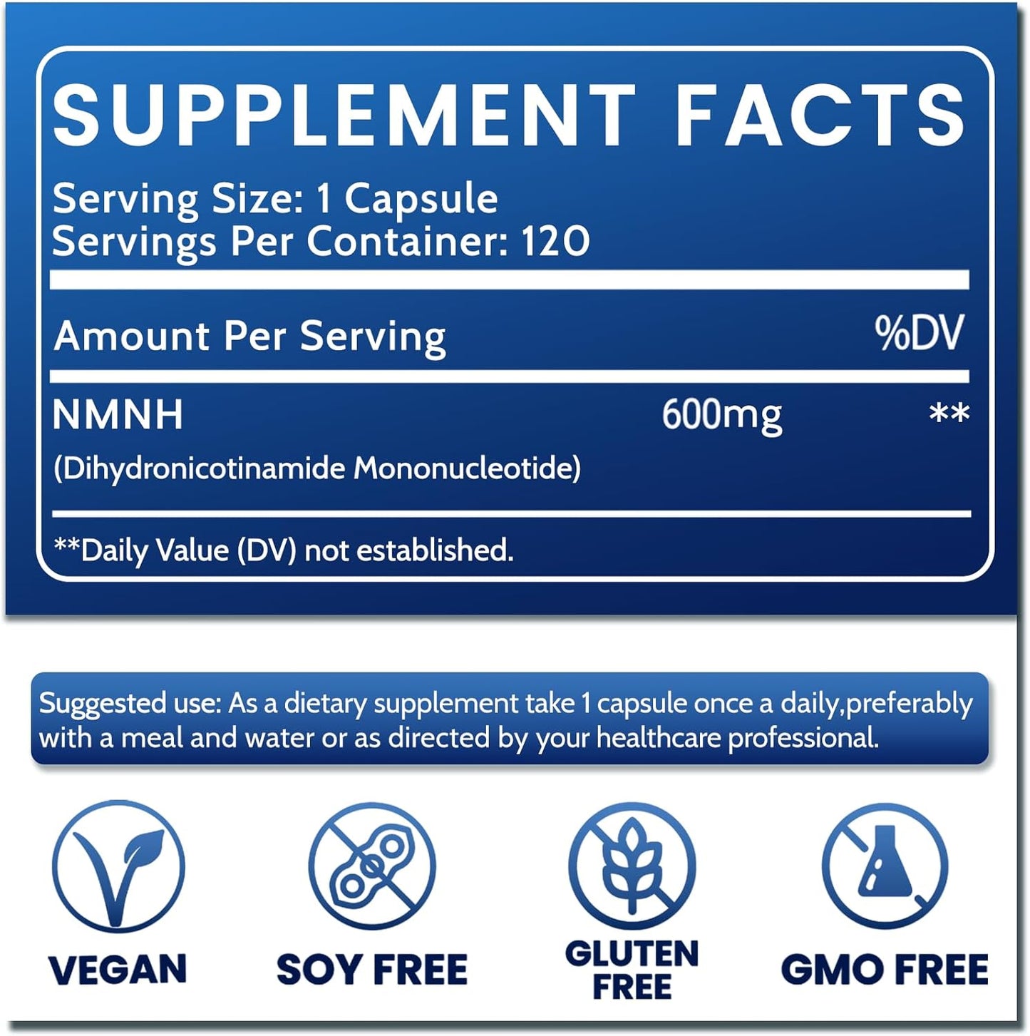 500mg HEALGUT Pure NMNH Liposome Capsules: Anti-Aging NAD+ Supplement for Women, Boost NAD Levels, Skin Aging Solution