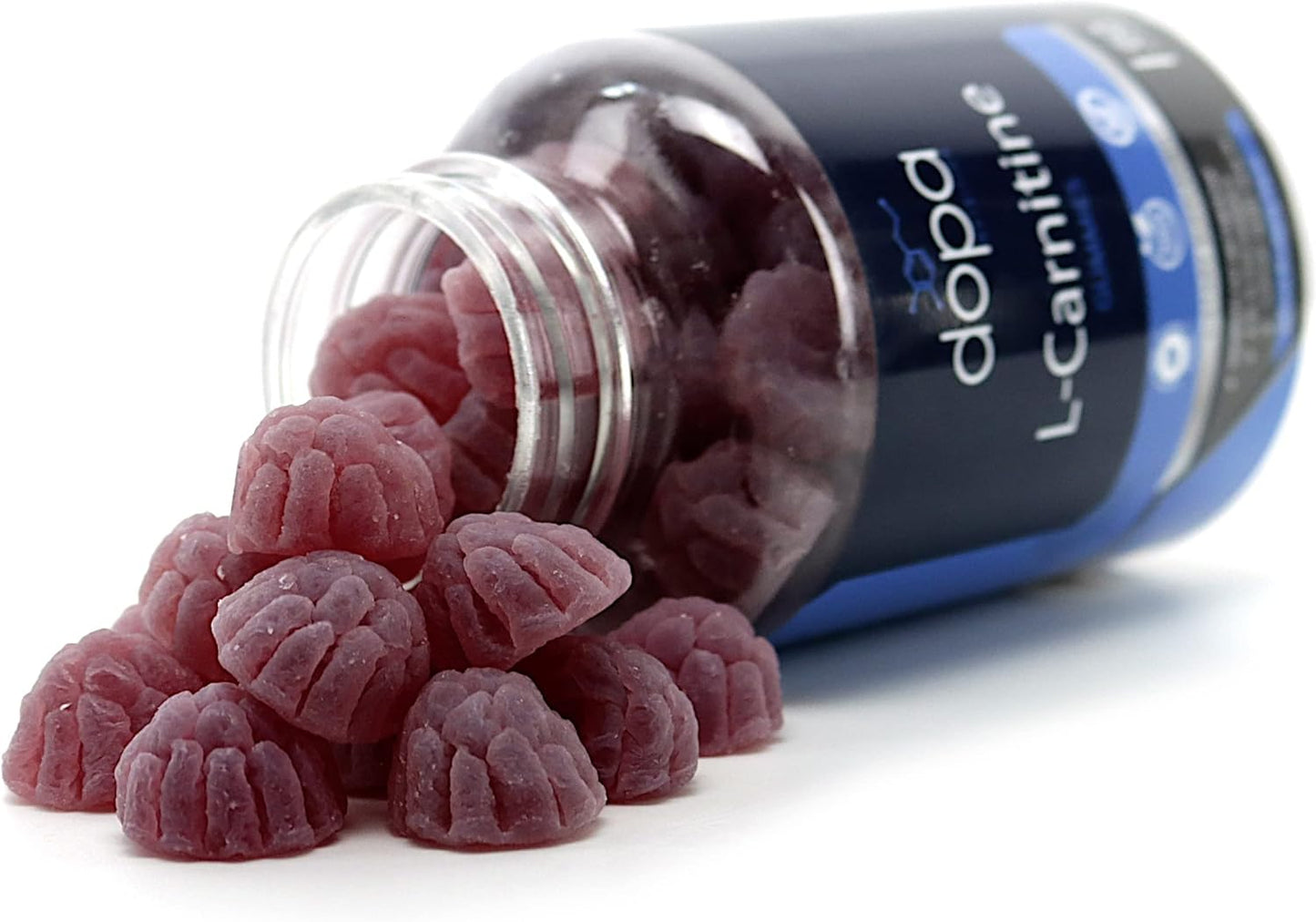 500mg L-Carnitine Gummies for Pre Workout | Blueberry Flavored | Non-GMO, Vegan, Gluten-Free | Men and Women | 60 Count