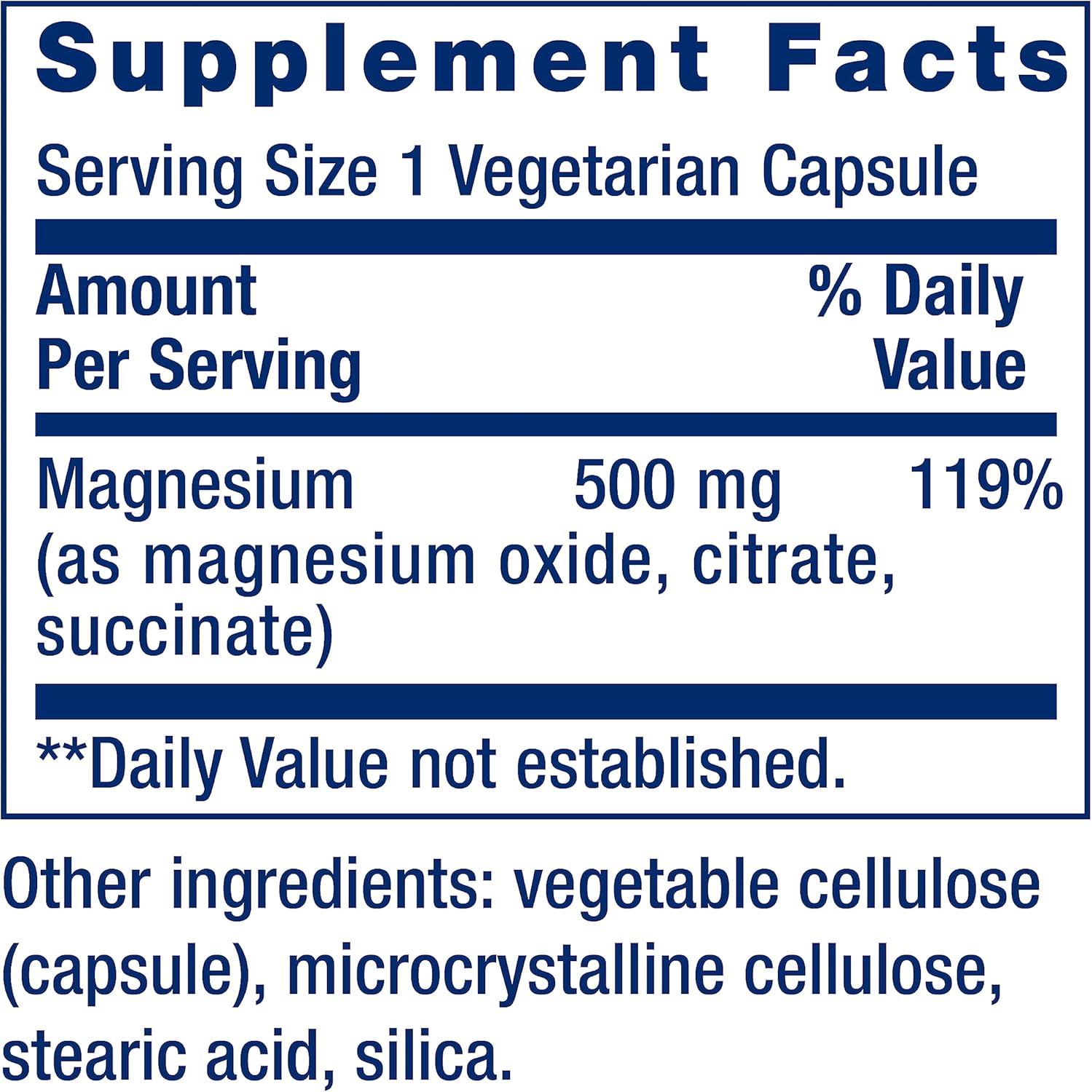 500mg Life Extension Magnesium Capsules for Heart Health, Bone Strength, and Metabolism Support - 100 Vegetarian Capsules