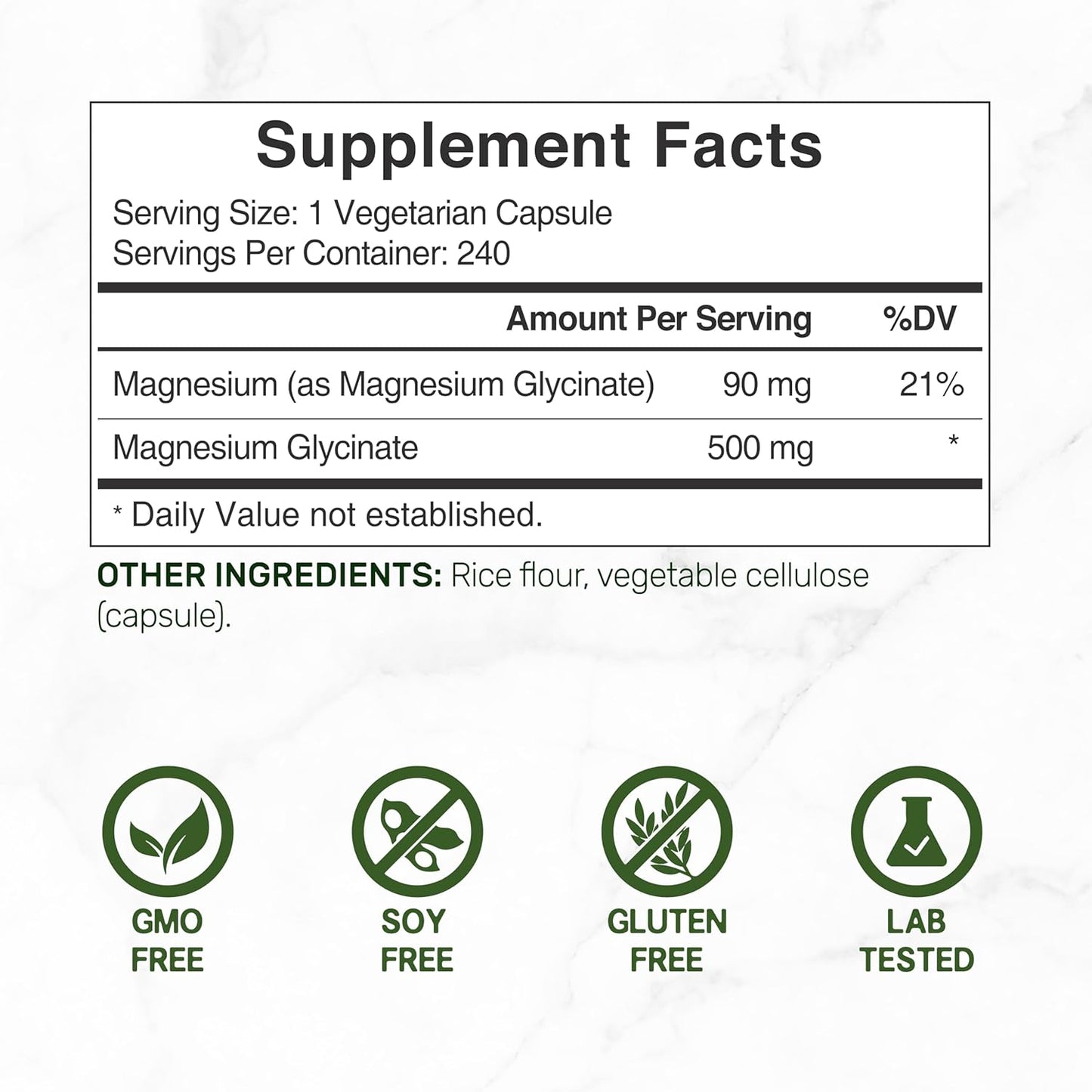 500mg Magnesium Glycinate Capsules with Vitamin D3 and K2 Bundle - Chelated Mineral for Easy Absorption - Essential Sunshine Vitamins
