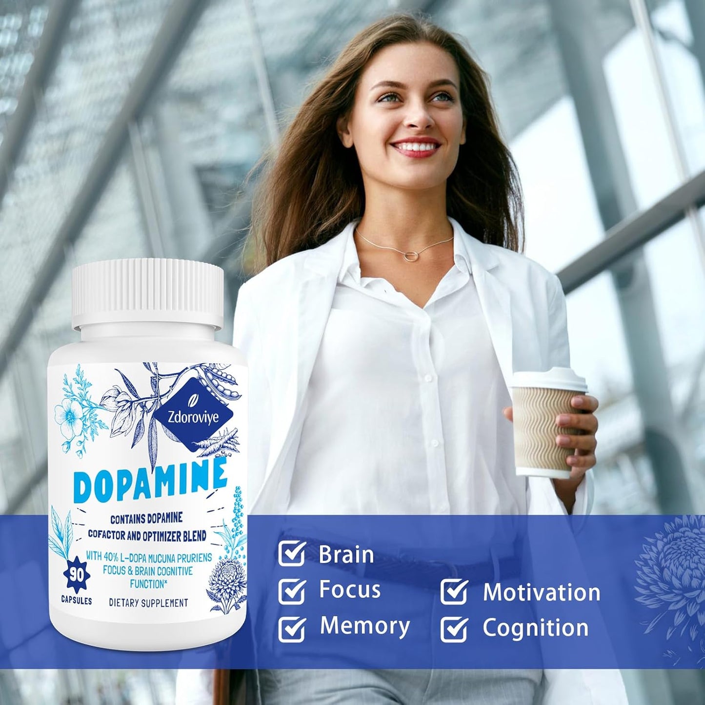 500mg Mucuna Pruriens Extract Capsules - Dopamine Supplements for Men and Women - 60 Capsules (2 Pack)