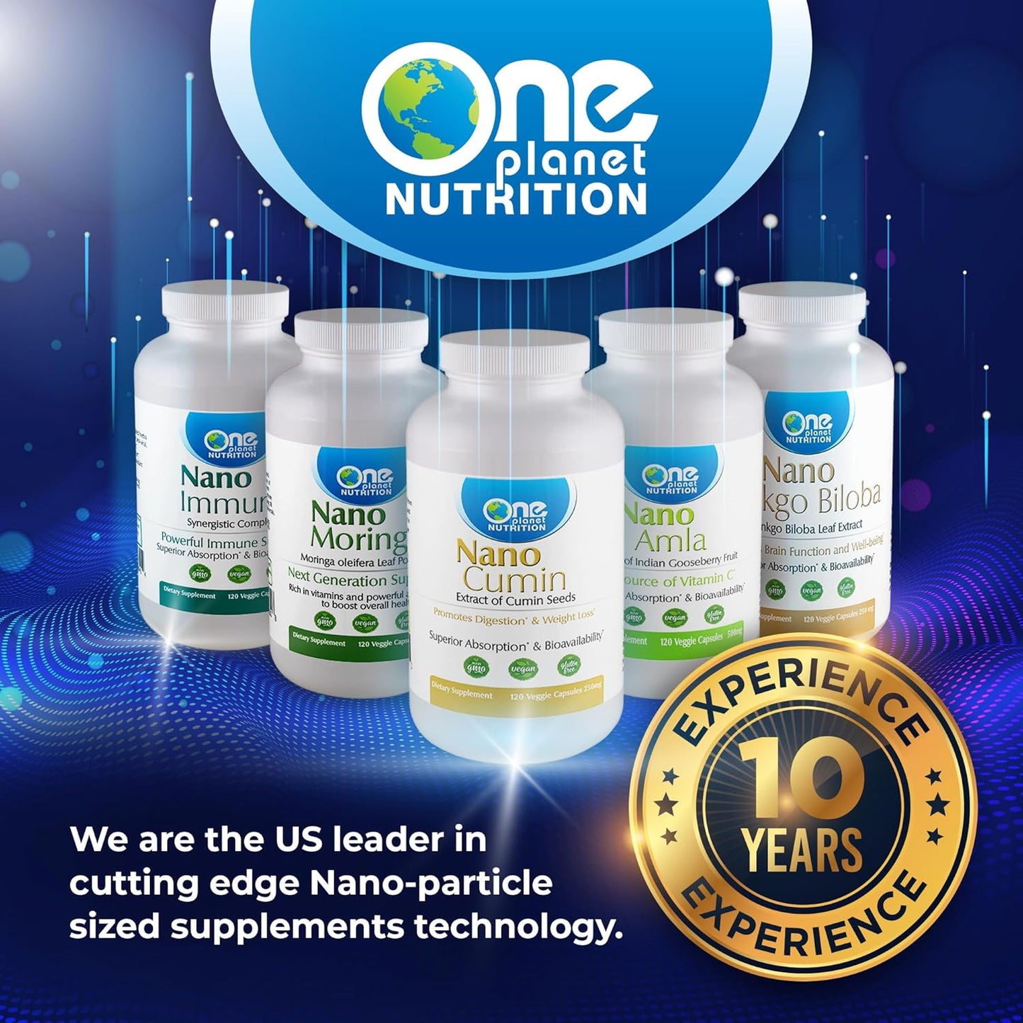 500mg Nano Cumin Supplement Capsules for High Absorption & Digestion - 120 Veggie Capsules by One Planet Nutrition