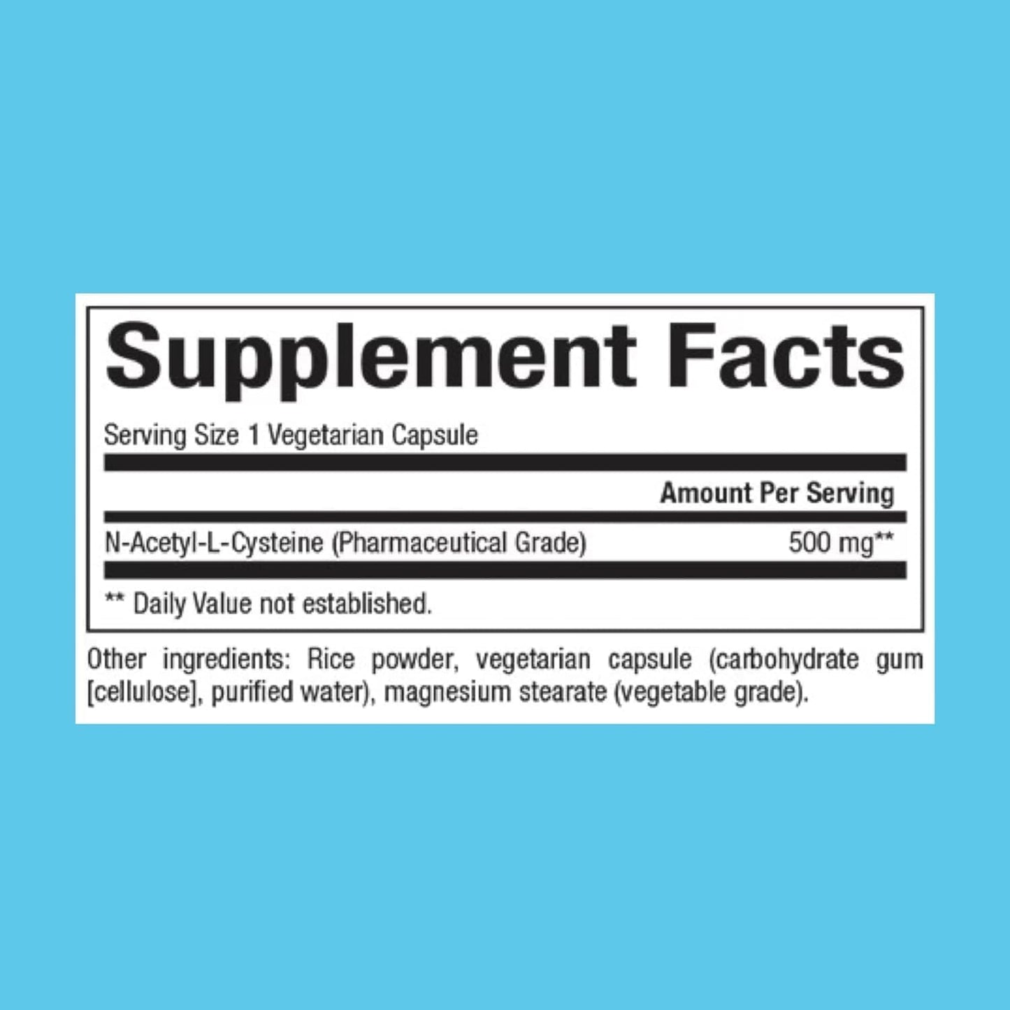 500mg Natural Factors N-Acetyl-L-Cysteine Capsules - Antioxidant Support for Respiratory & Immune Systems - 90 Count