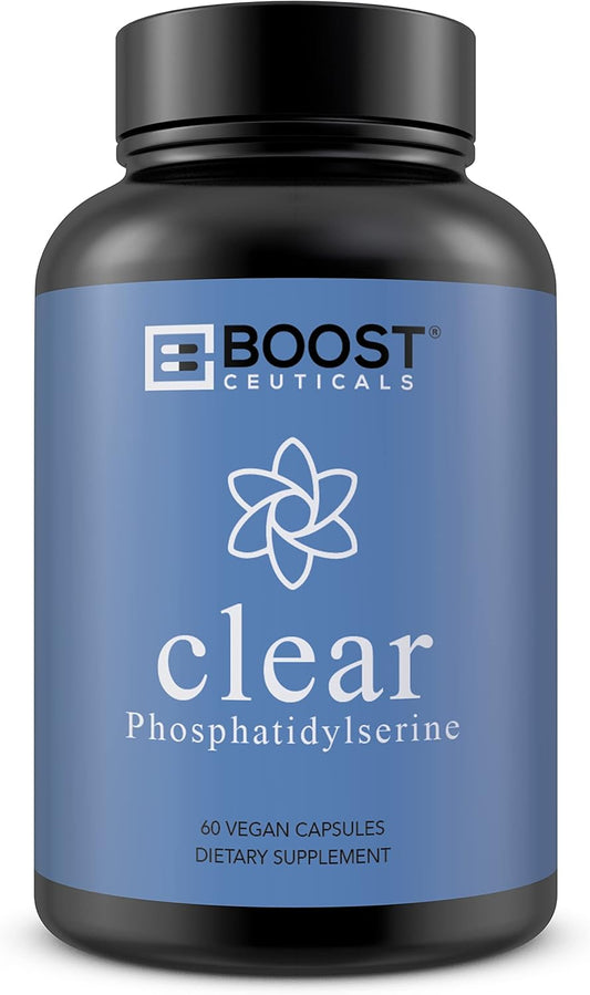 500mg Phosphatidylserine Supplement - Vegan Non-GMO Brain Support - Sunflower Lecithin Derived - BoostCeuticals