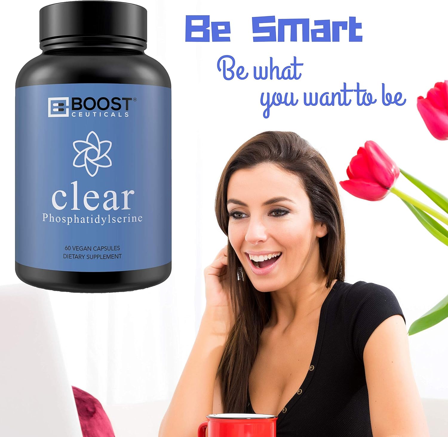 500mg Phosphatidylserine Supplement - Vegan Non-GMO Brain Support - Sunflower Lecithin Derived - BoostCeuticals