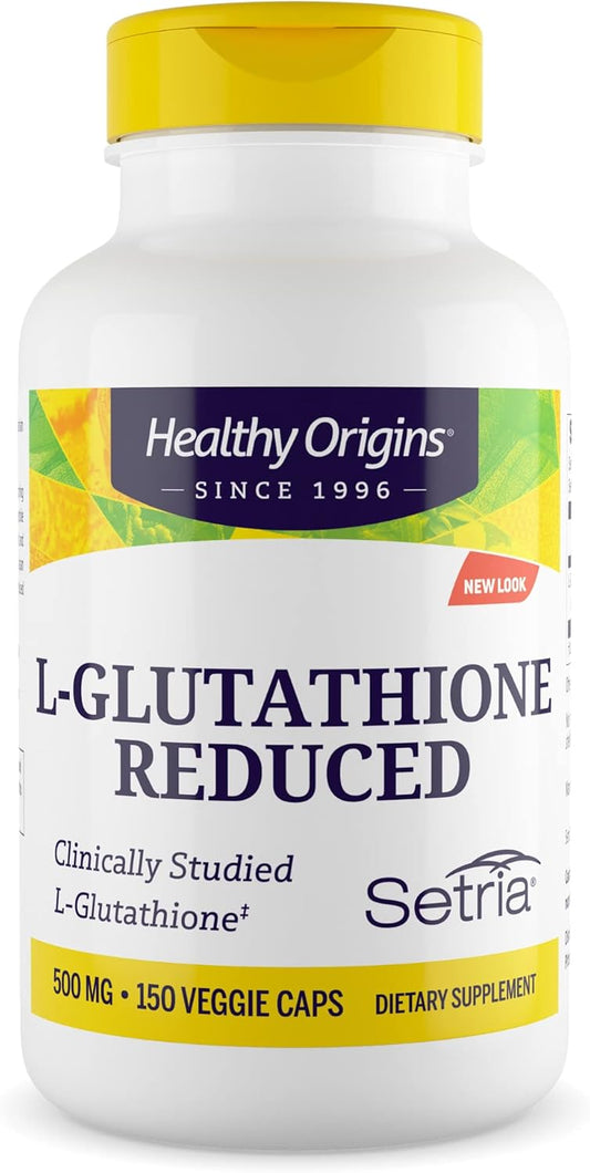 500mg Setria L-Glutathione - Immune & Antioxidant Support - Collagen Booster - 150 Veg Capsules - Gluten-Free
