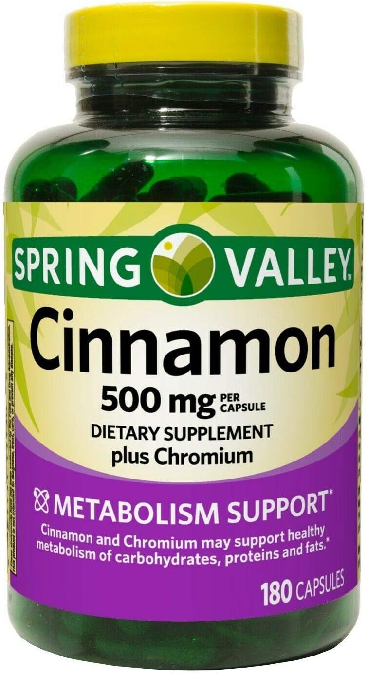 500mg Spring Valley Cinnamon Capsules for Metabolism Boost
