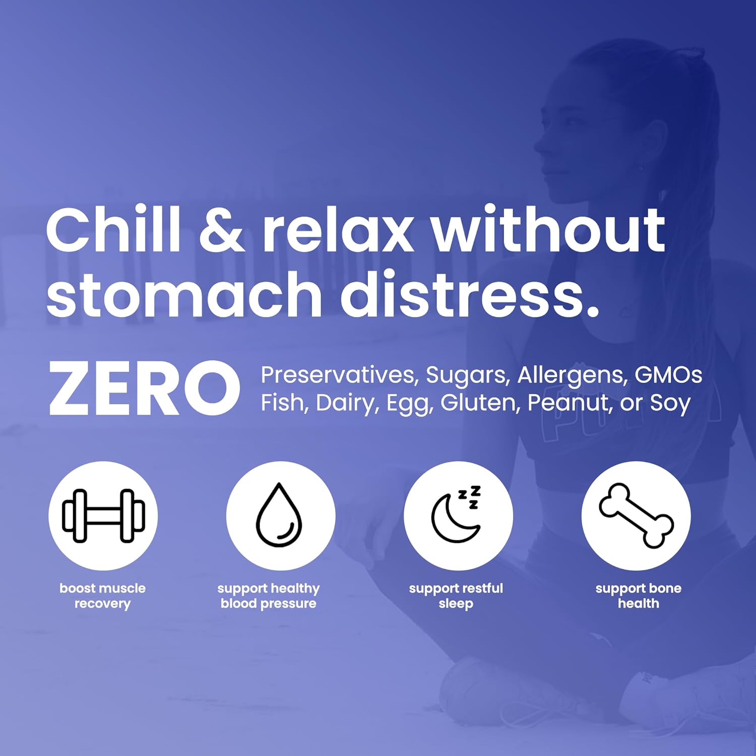 500mg UpNourish Magnesium Glycinate Chelate Capsules for Sleep & Calm Support - Highly Absorbable Supplement for Nervous, Muscle, & Bone Health