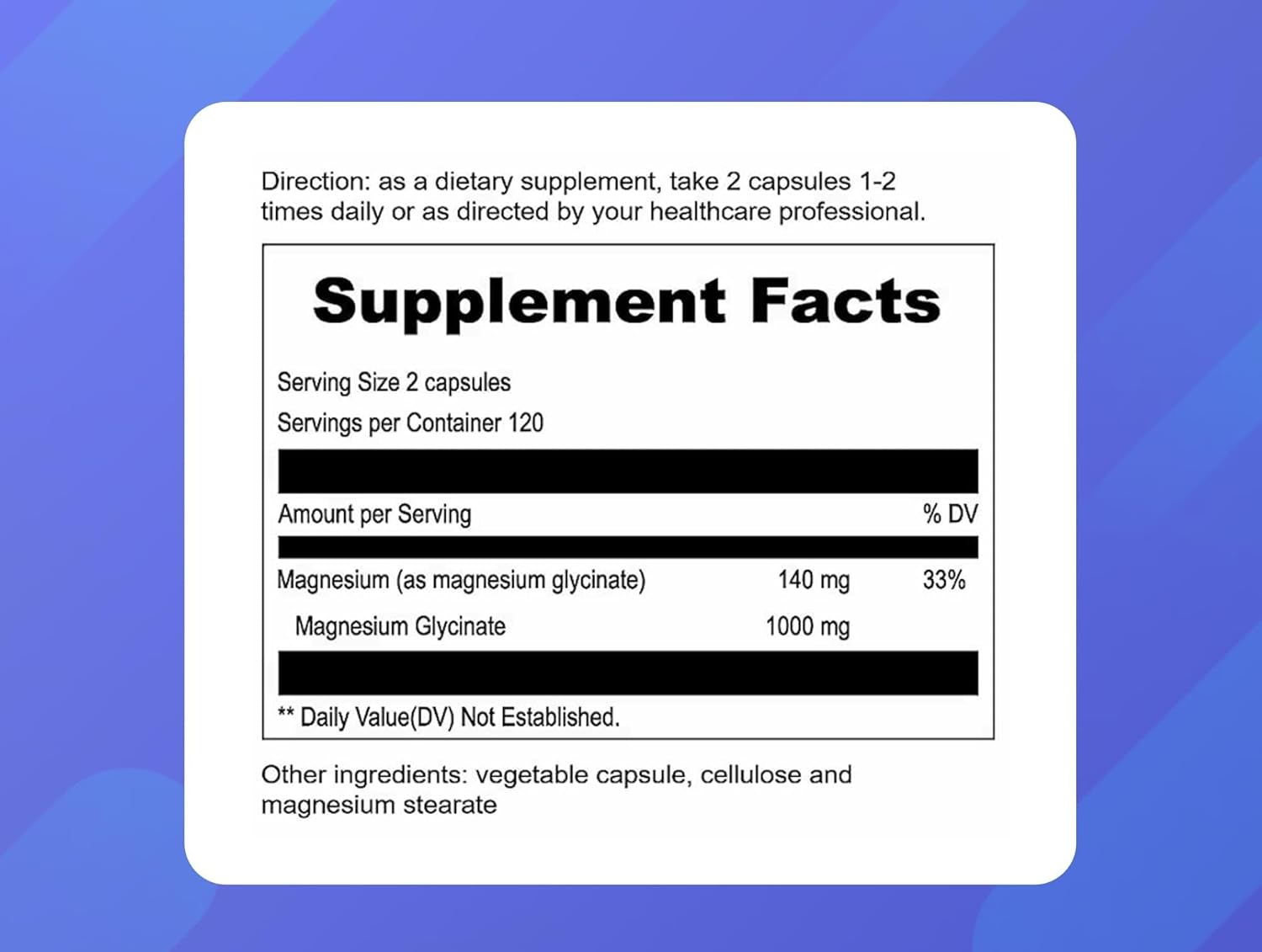 500mg UpNourish Magnesium Glycinate Chelate Capsules for Sleep & Calm Support - Highly Absorbable Supplement for Nervous, Muscle, & Bone Health