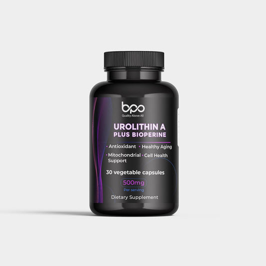 500mg Urolithin A Plus with Bioperene in 30 Veggie Capsules - Enhanced Absorption Formula