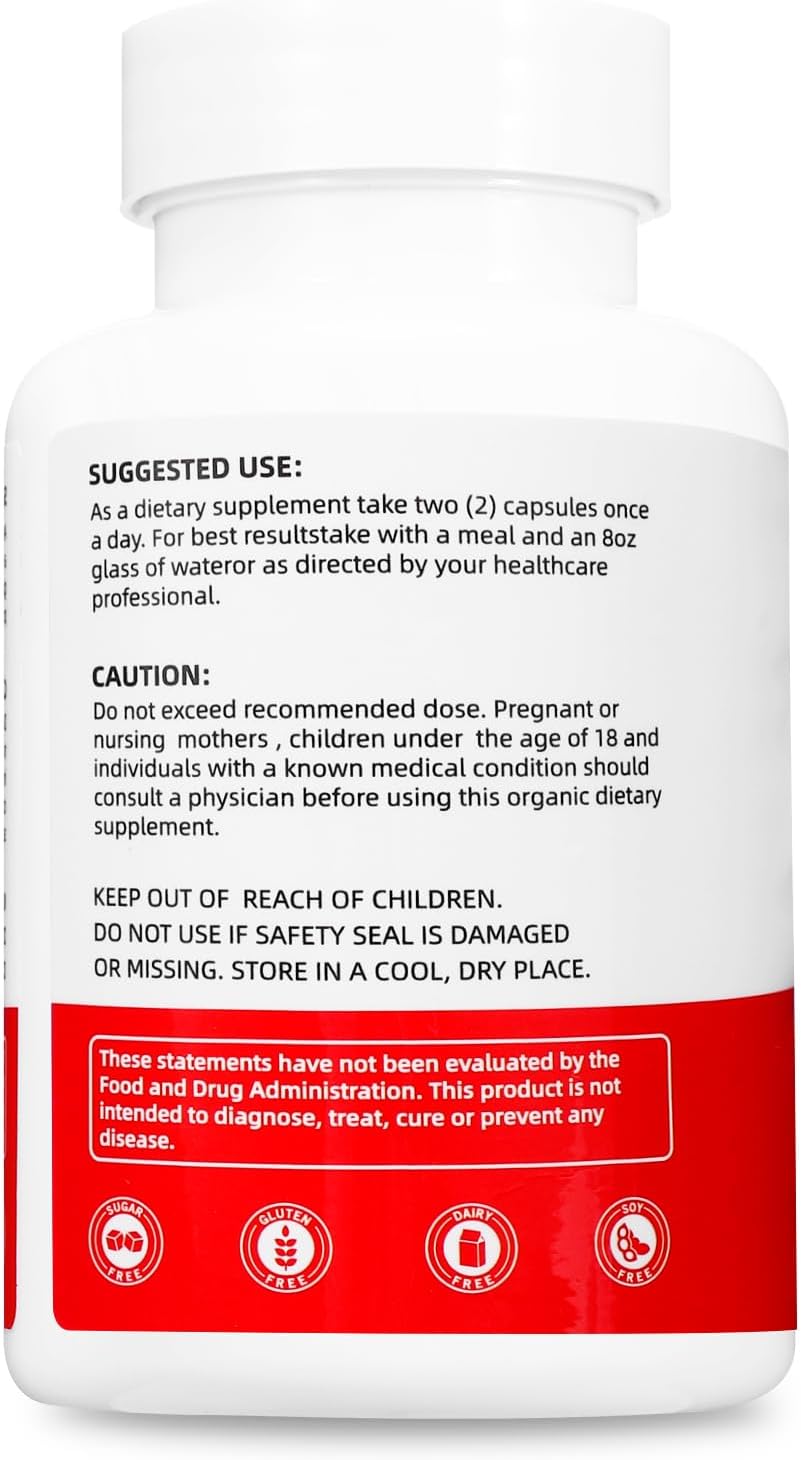 500mg Urolithin A Supplement with Pomegranate Extract - 120 Vegan Capsules for 2 Months