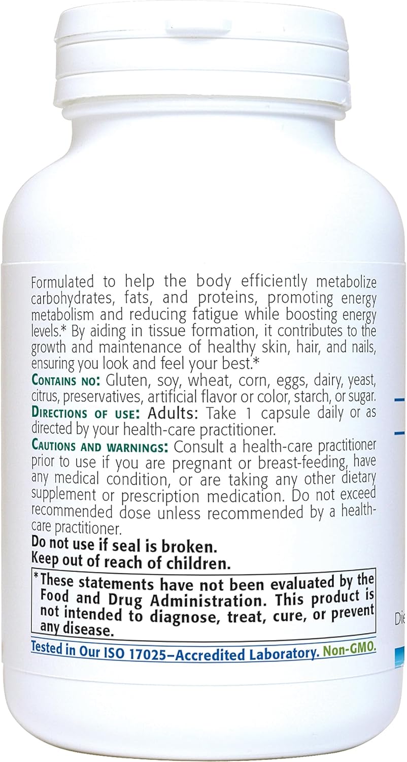 500mg Vitamin B5 Supplement with Calcium - Pantothenic Acid Capsules (100 Count) by NEW ROOTS HERBAL