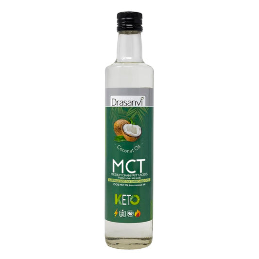 500ml Drasanvi Coconut Oil MCT for Keto Diet - Dietary Supplement with Natural Fatty Acids - Eco-Friendly for Food & Beverage - Daily Health Care