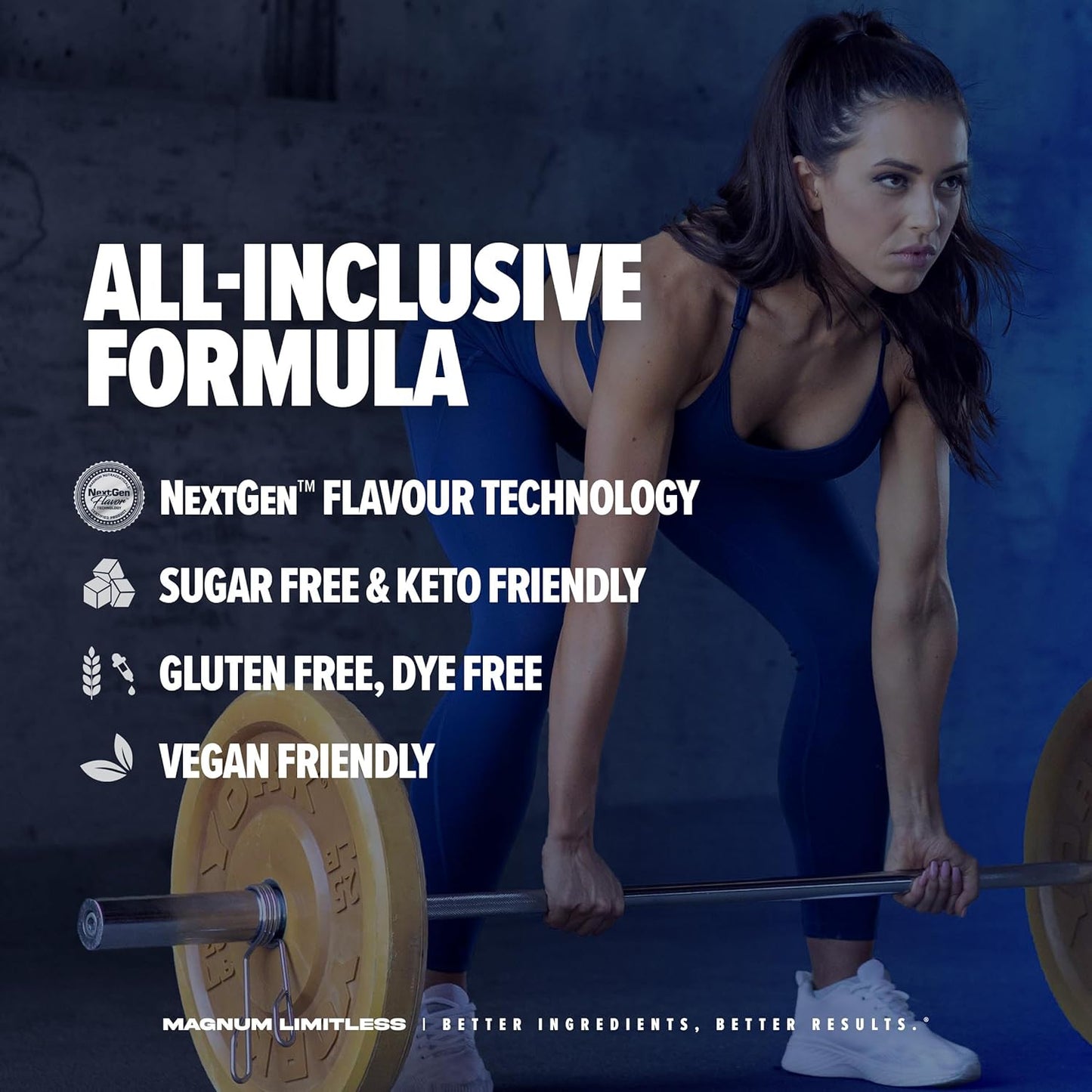 504g LIMITLESS Magnum Pink Lemonade Muscle Workout Powder for Men and Women - Supports Increased Energy, Focus, & Endurance