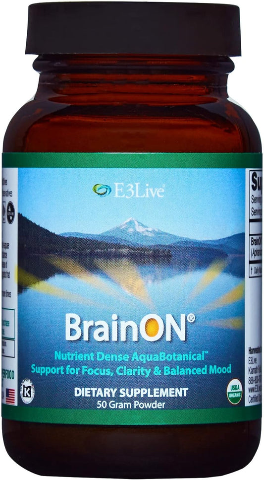 50g E3LIVE BrainON Powder Supplement - Boost Brain Function and Mental Clarity