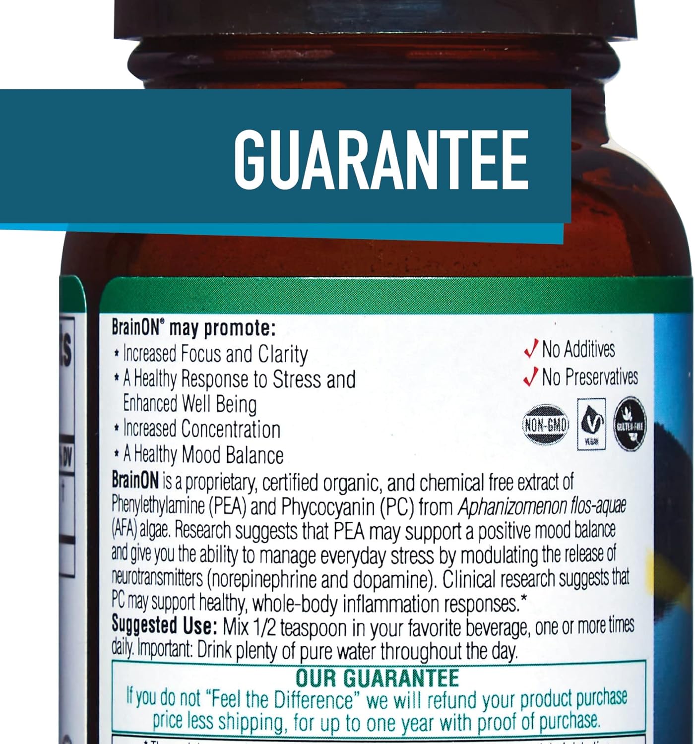 50g E3LIVE BrainON Powder Supplement - Boost Brain Function and Mental Clarity