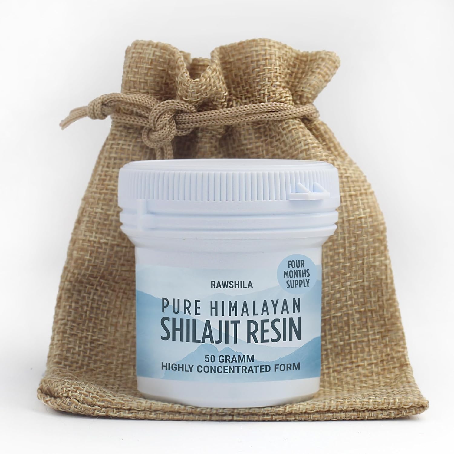 50g RAWSHILA Himalayan Shilajit Solid Form - Authentic, Highly Concentrated Minerals & Fulvic Acid - 4 Month Supply