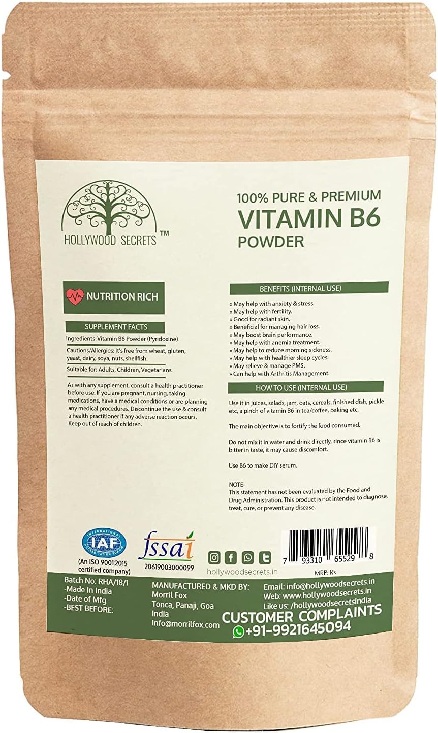 50gm Goldy Pyridoxine Vitamin B6 Powder - High Quality Dietary Supplement