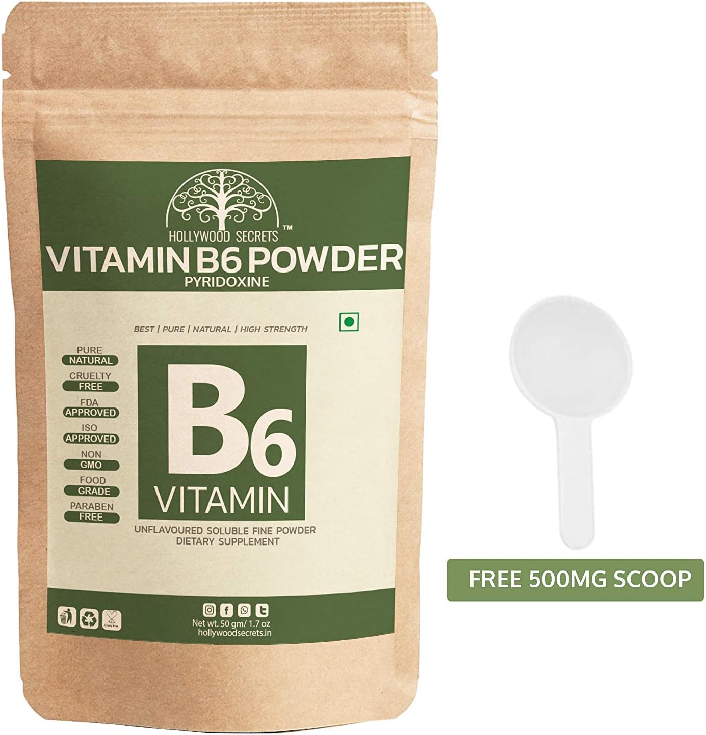 50gm Goldy Pyridoxine Vitamin B6 Powder - High Quality Dietary Supplement