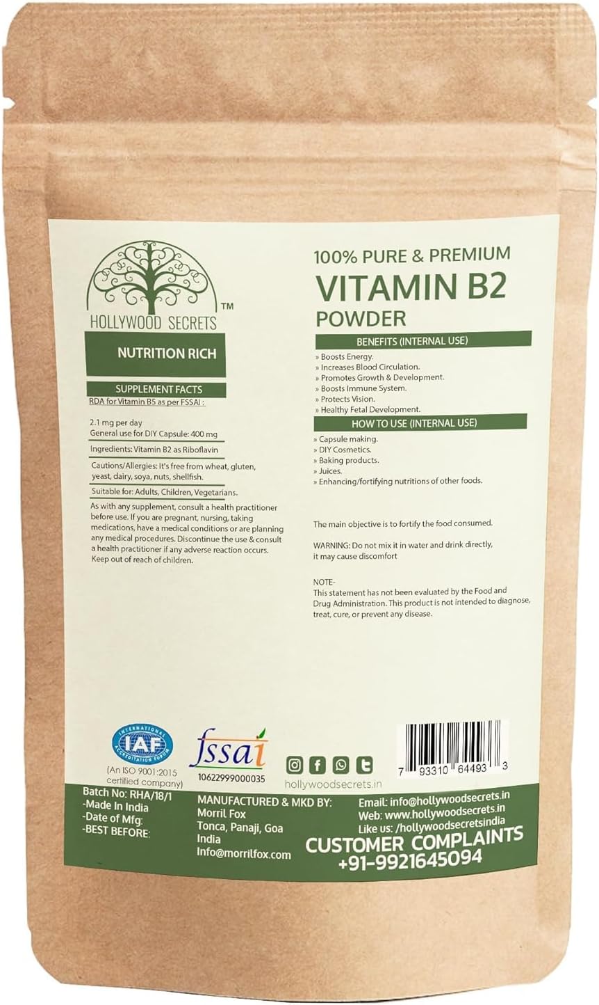 50gm Vitamin B2 Riboflavin Powder for Improved Health and Wellness